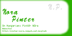 nora pinter business card