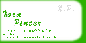 nora pinter business card